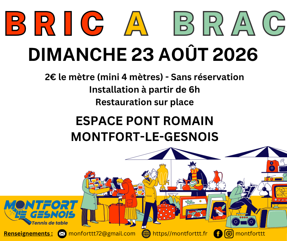 23 août 2026 - Bric-à-brac de Montfort TT